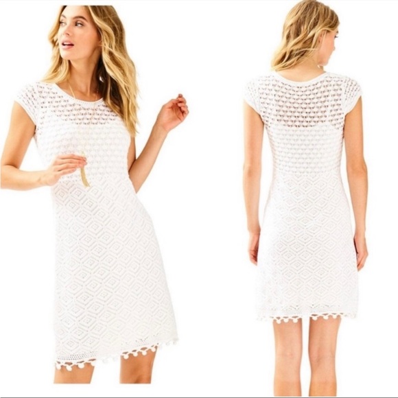 Lilly Pulitzer Dresses & Skirts - Lilly Pulitzer Paley Resort White Crochet Dress